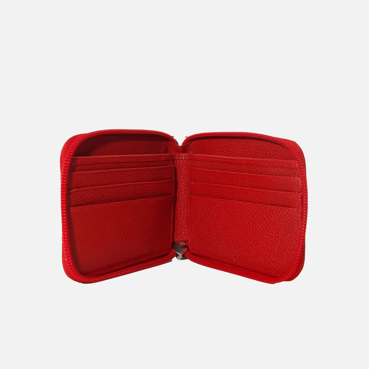 Billetera sabrina de cuero para mujer - Rojo