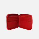 Billetera sabrina de cuero para mujer - Rojo