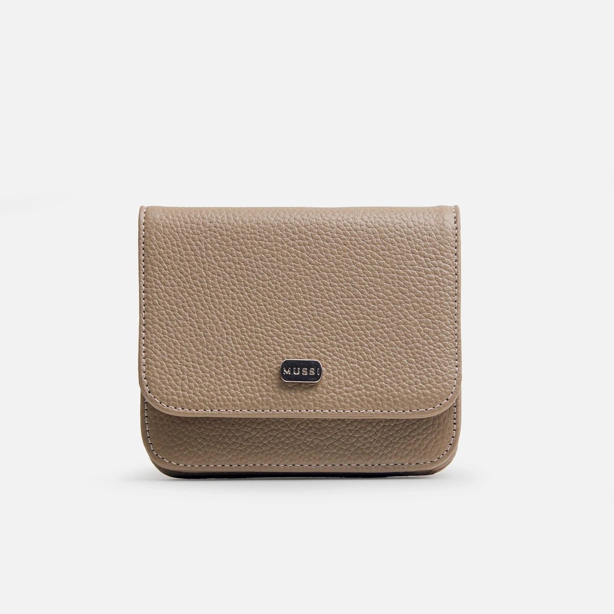 Billetera sira de cuero para mujer - Beige
