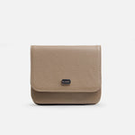 Billetera sira de cuero para mujer - Beige