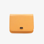 Billetera sira de cuero para mujer - Amarillo