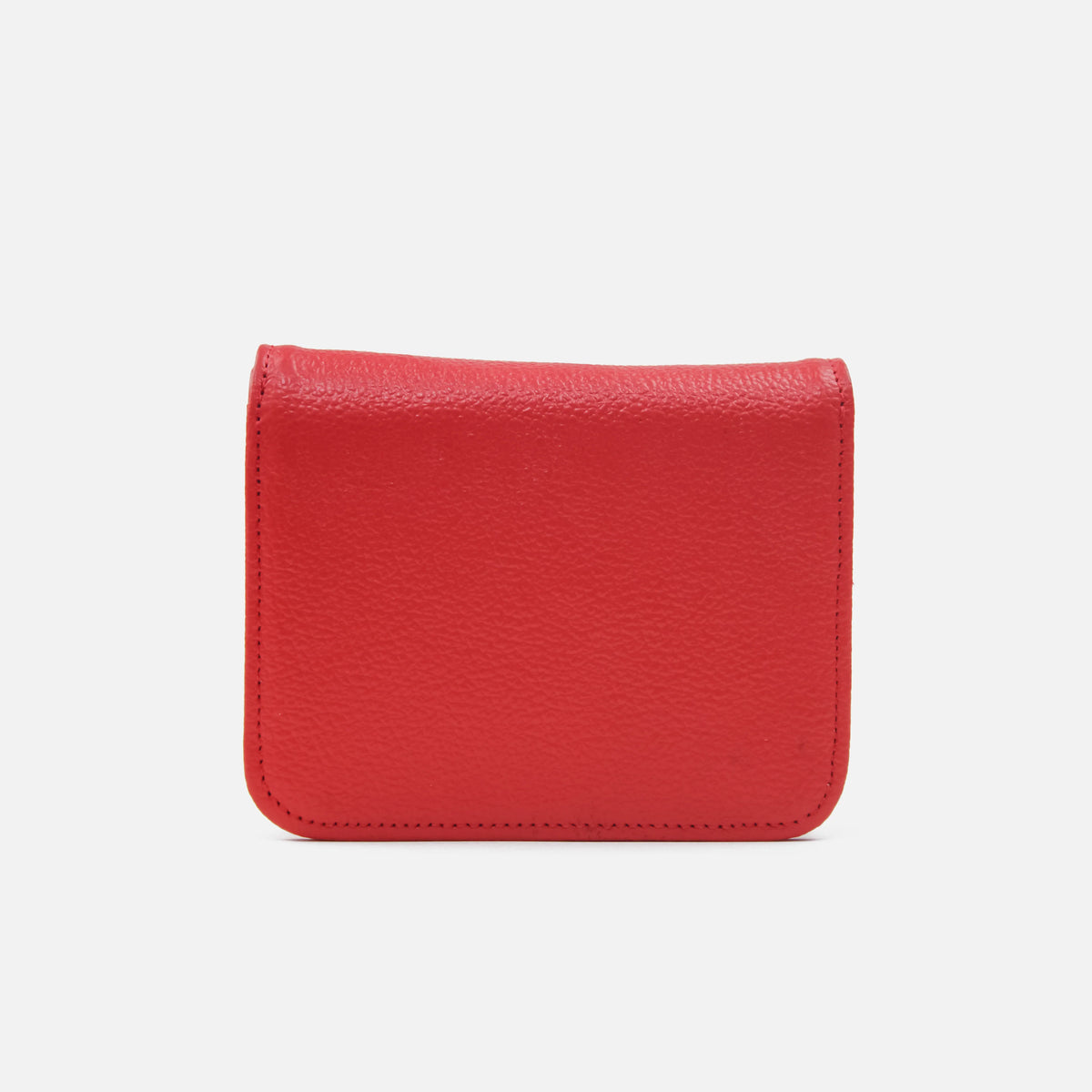 Billetera sira de cuero para mujer - Rojo