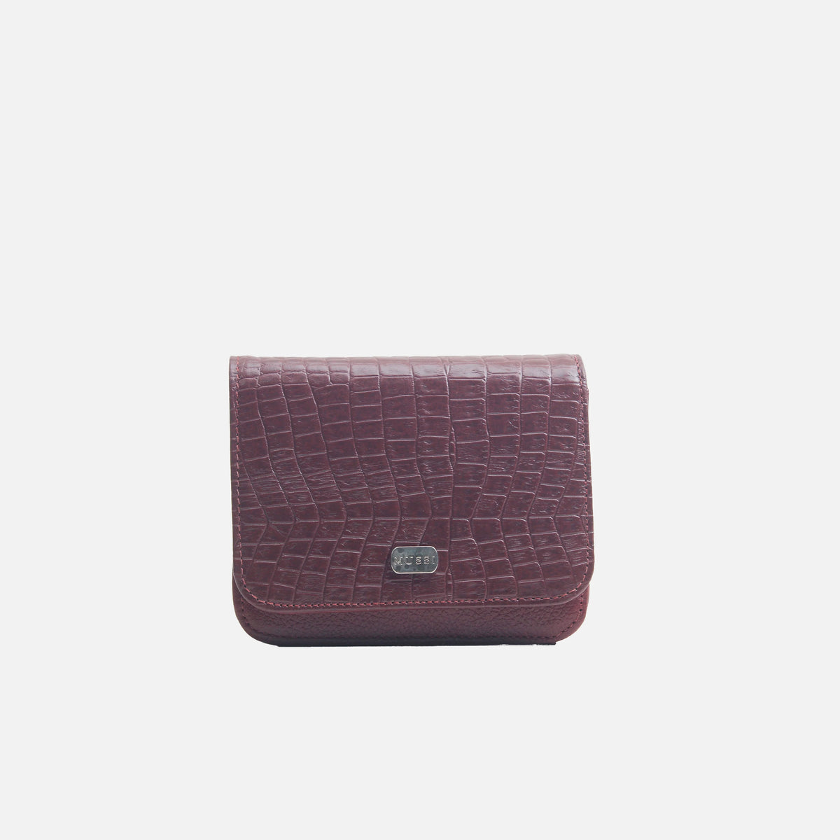 Billetera sira de cuero para mujer - Vino