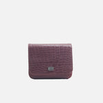 Billetera sira de cuero para mujer - Vino