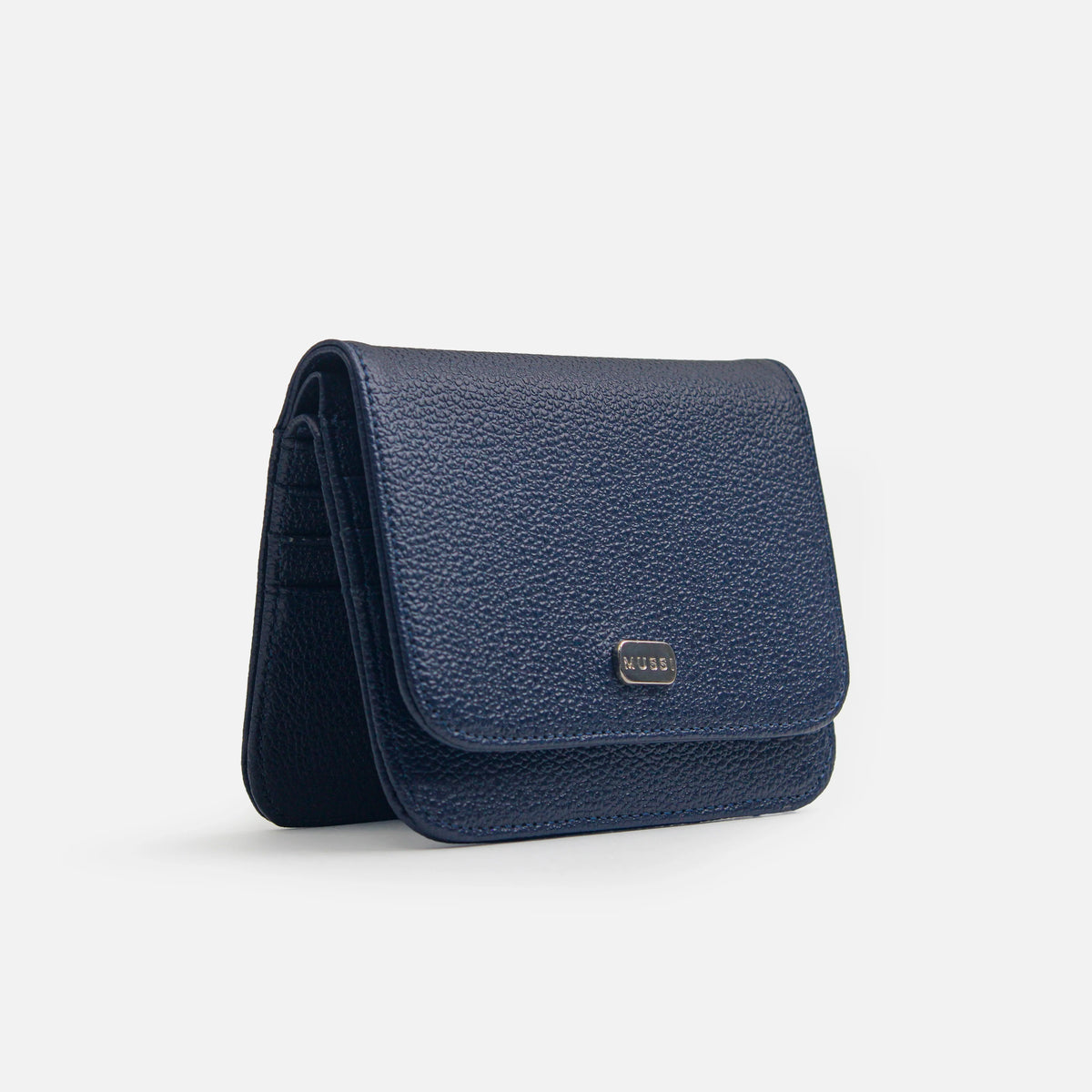 Billetera sira de cuero para mujer - Azul