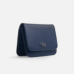 Billetera sira de cuero para mujer - Azul