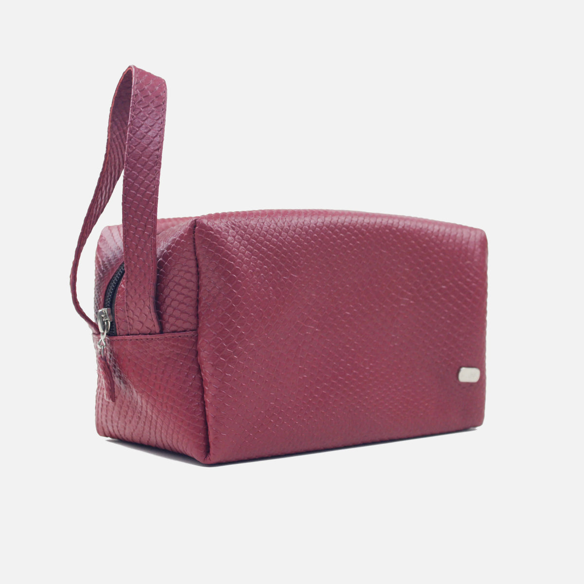 Cosmetiquera primavera de cuero para mujer - Fucsia