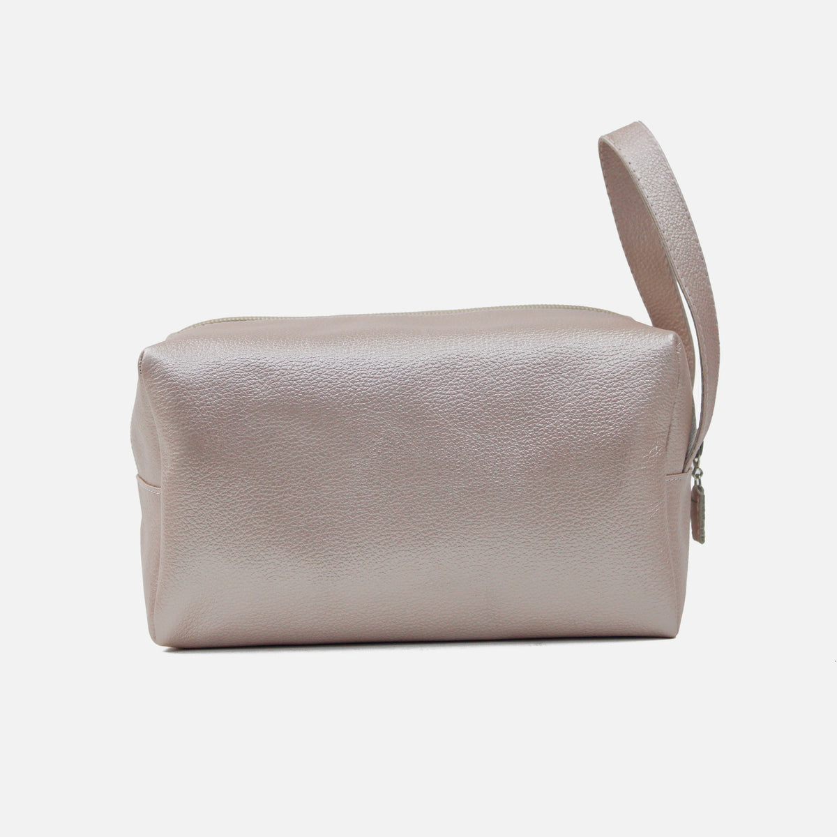 Cosmetiquera primavera de cuero para mujer - Cobre