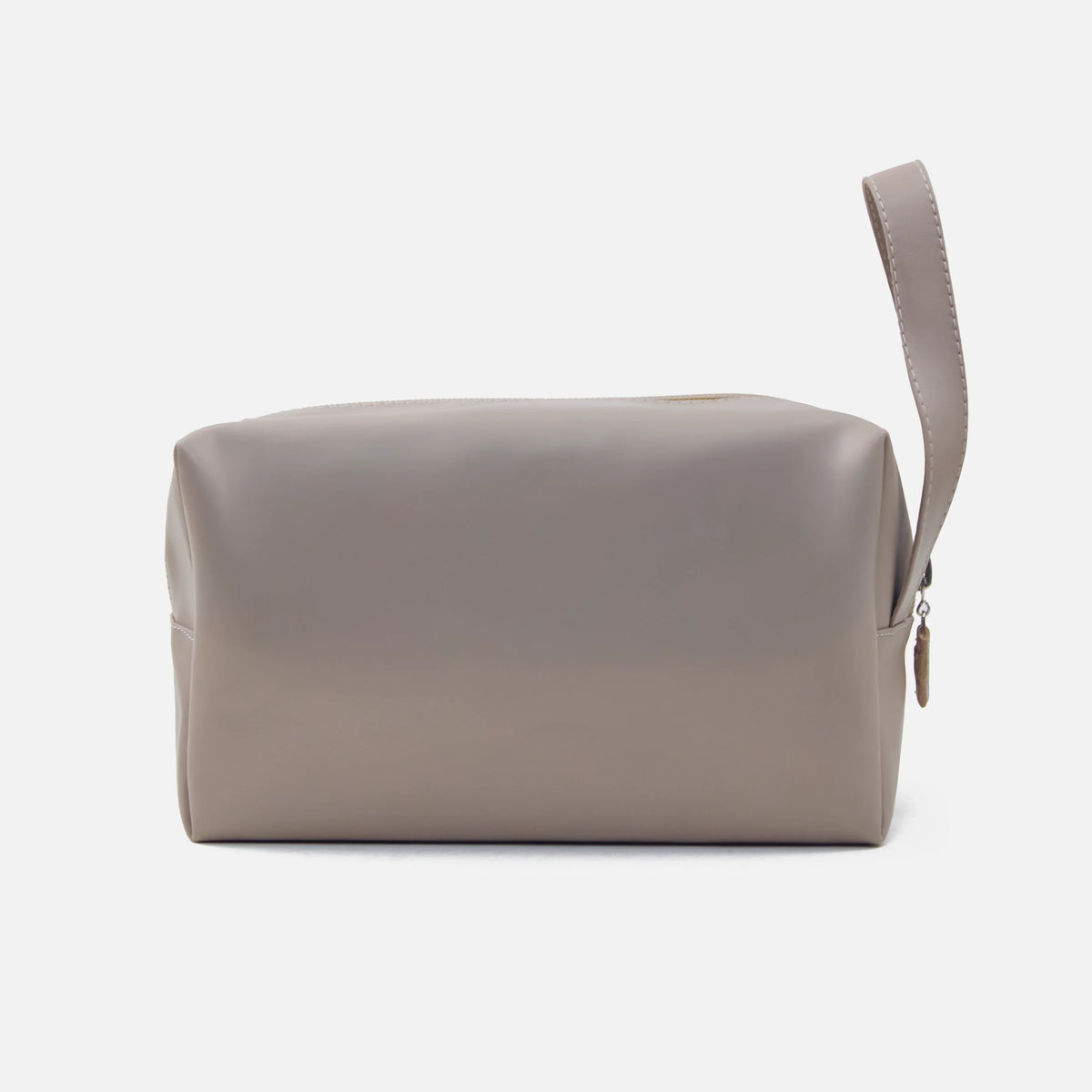 Cosmetiquera primavera de cuero para mujer - Taupe