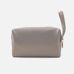 Cosmetiquera primavera de cuero para mujer - Taupe