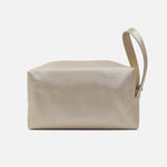 Cosmetiquera primavera de cuero para mujer - Oro