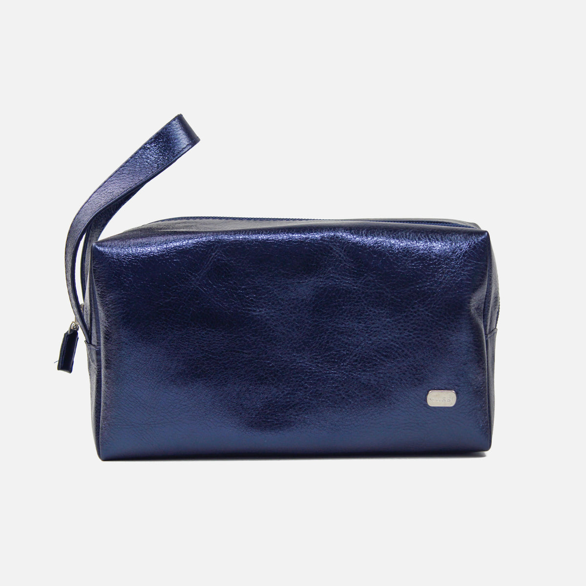 Cosmetiquera primavera de cuero para mujer - Azul