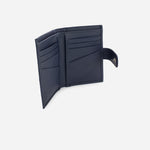 Billetera levana de cuero para mujer - Azul