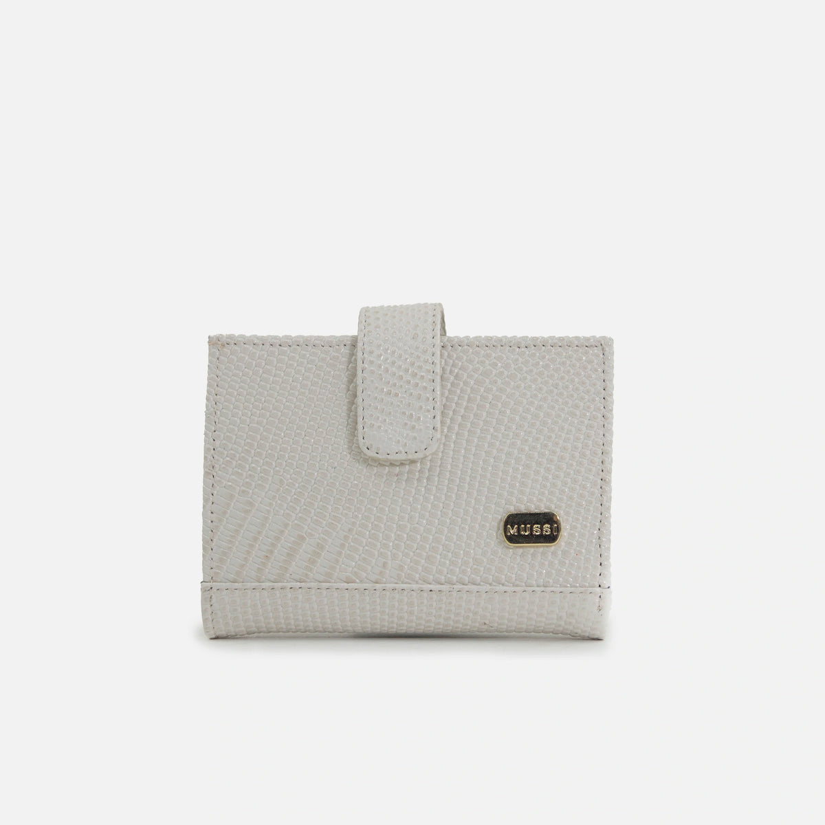 Billetera levana de cuero para mujer - Beige