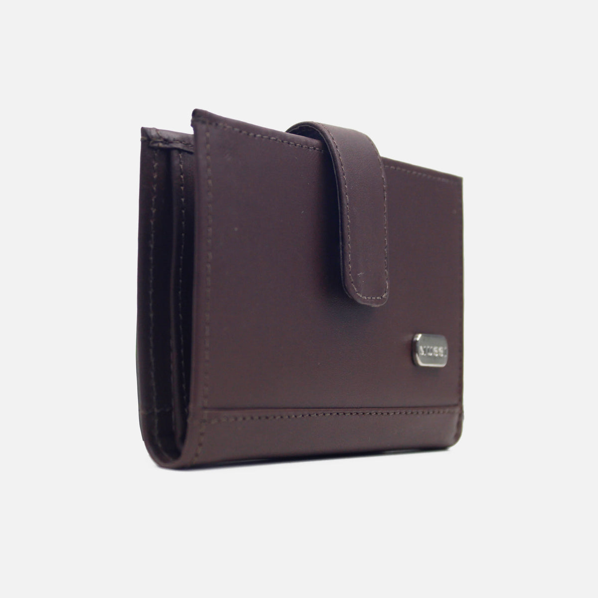 Billetera levana de cuero para mujer - Café