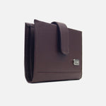 Billetera levana de cuero para mujer - Café