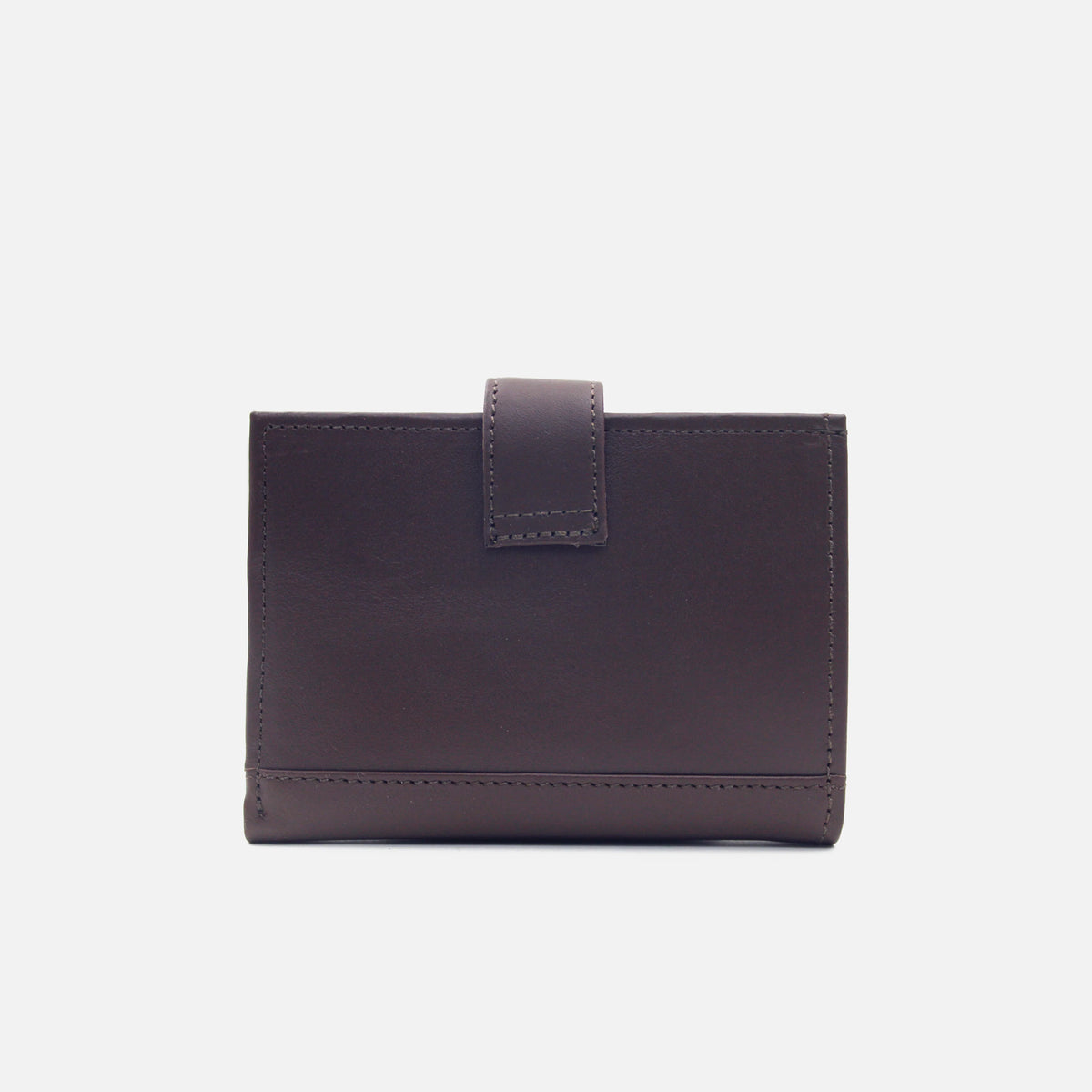 Billetera levana de cuero para mujer - Café