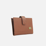 Billetera levana de cuero para mujer - Miel