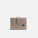 Billetera levana de cuero para mujer - Bronce