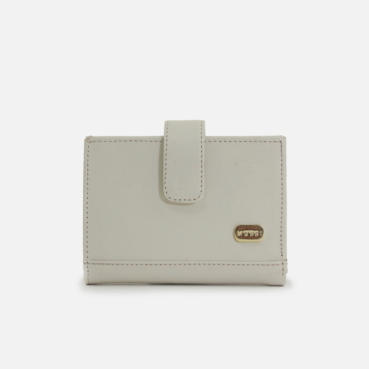 Billetera levana de cuero para mujer - Hueso