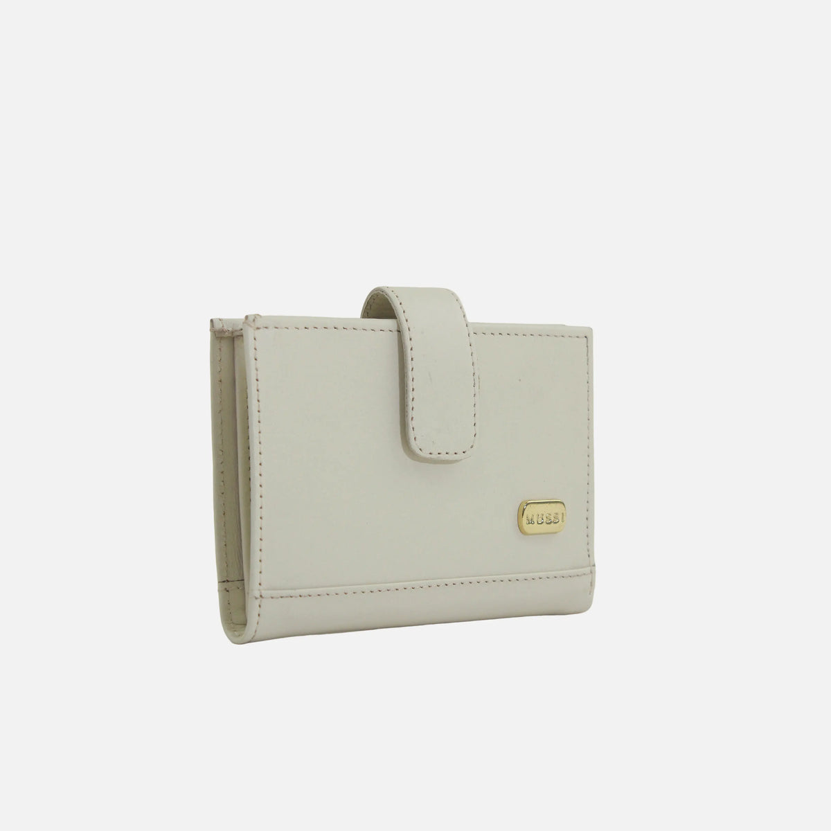Billetera levana de cuero para mujer - Hueso