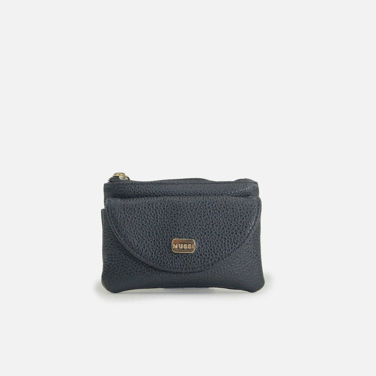 Monedero cabo de cuero para mujer - Negro