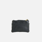 Monedero cabo de cuero para mujer - Negro