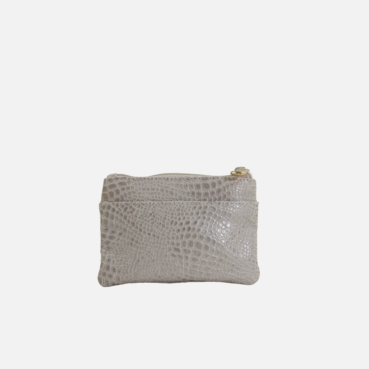 Monedero cabo de cuero para mujer - Gris