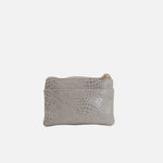 Monedero cabo de cuero para mujer - Gris