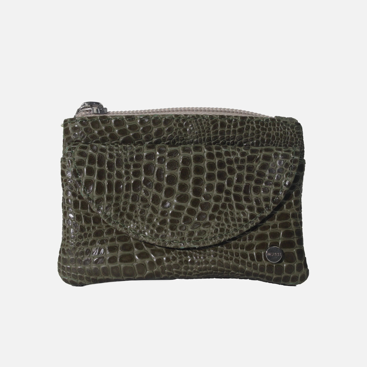 Monedero cabo de cuero para mujer - Verde