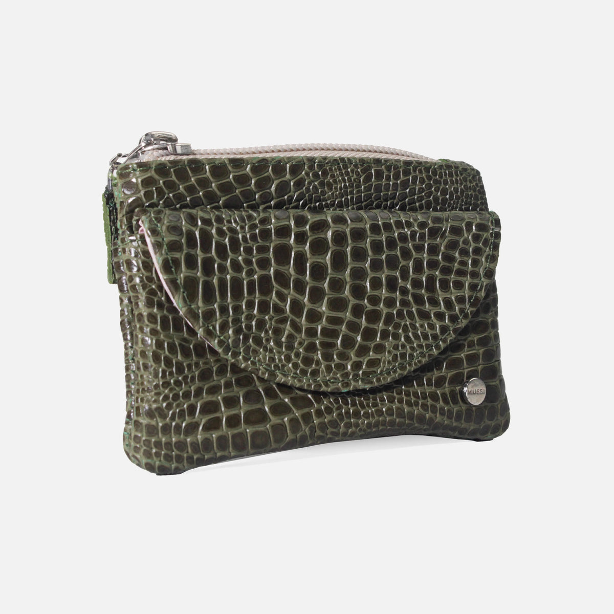 Monedero cabo de cuero para mujer - Verde