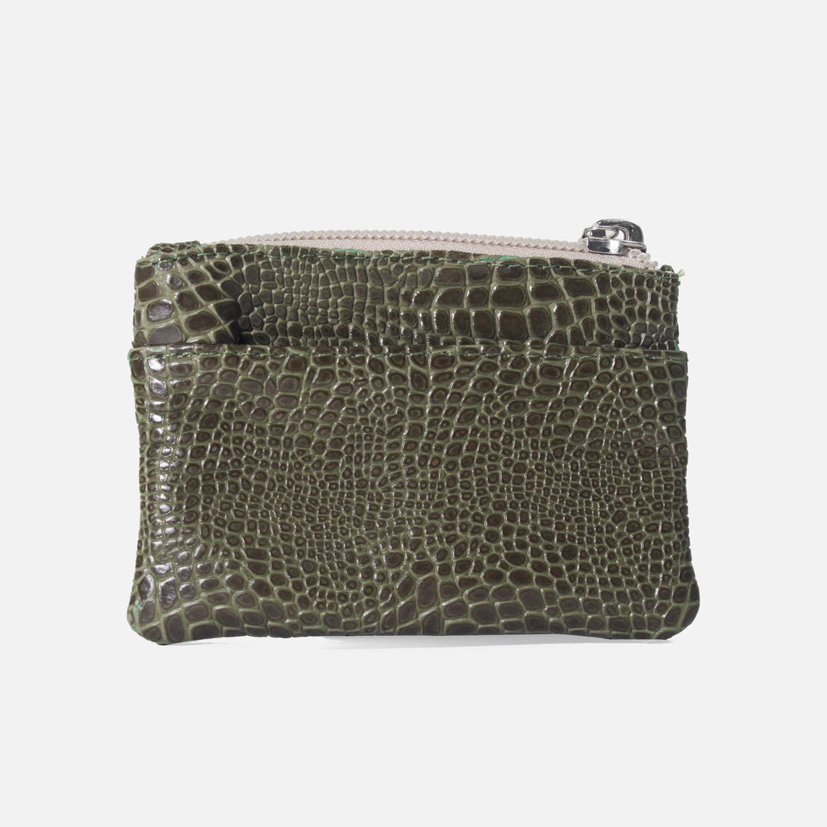 Monedero cabo de cuero para mujer - Verde