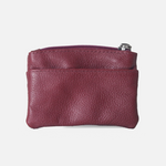Monedero cabo de cuero para mujer - Vino