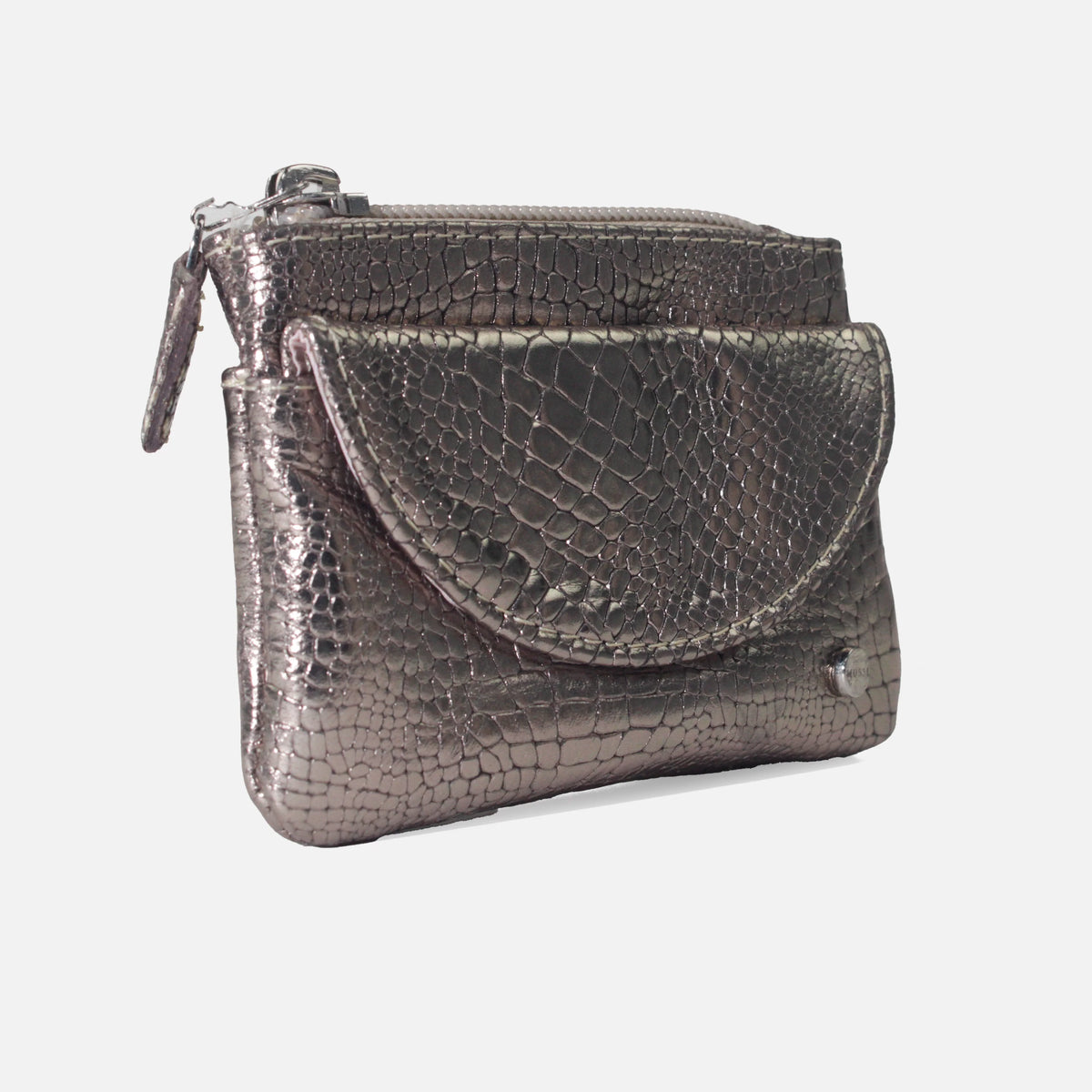 Monedero cabo de cuero para mujer - Bronce