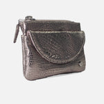 Monedero cabo de cuero para mujer - Bronce