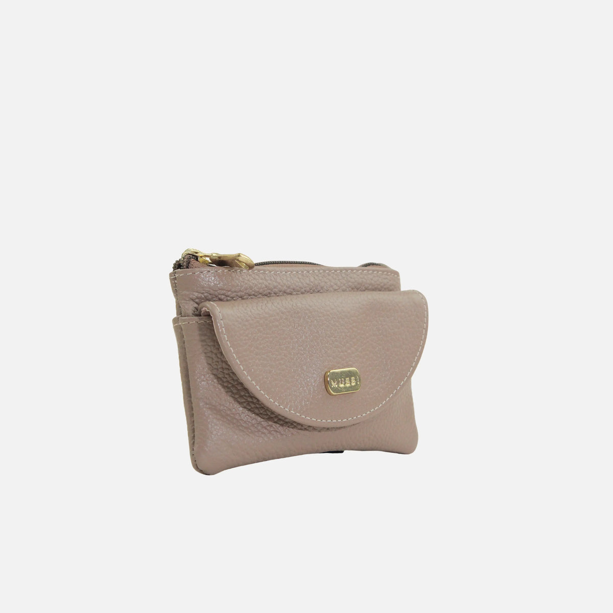 Monedero cabo de cuero para mujer - Taupe