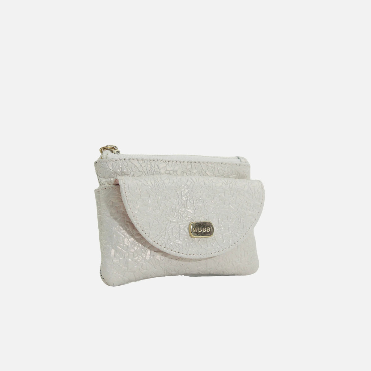 Monedero cabo de cuero para mujer - Hueso
