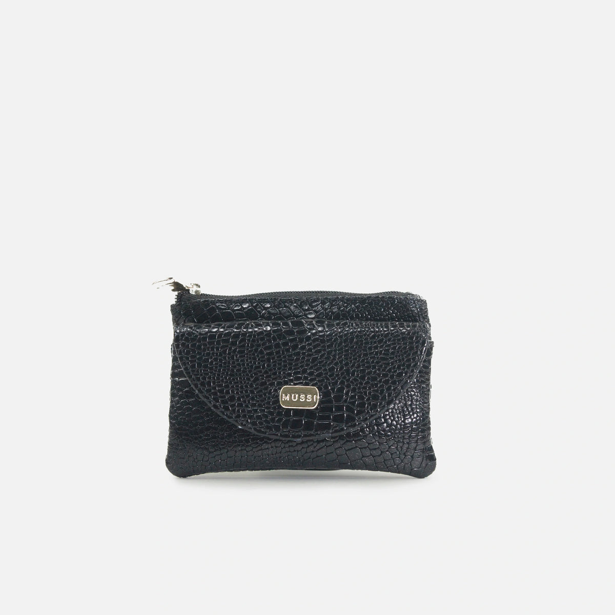 Monedero cabo de cuero para mujer - Negro