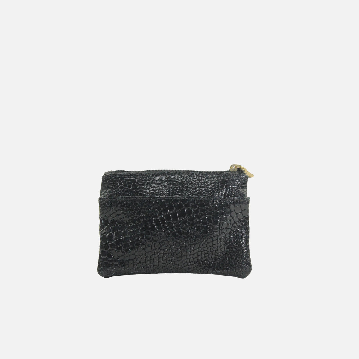 Monedero cabo de cuero para mujer - Negro