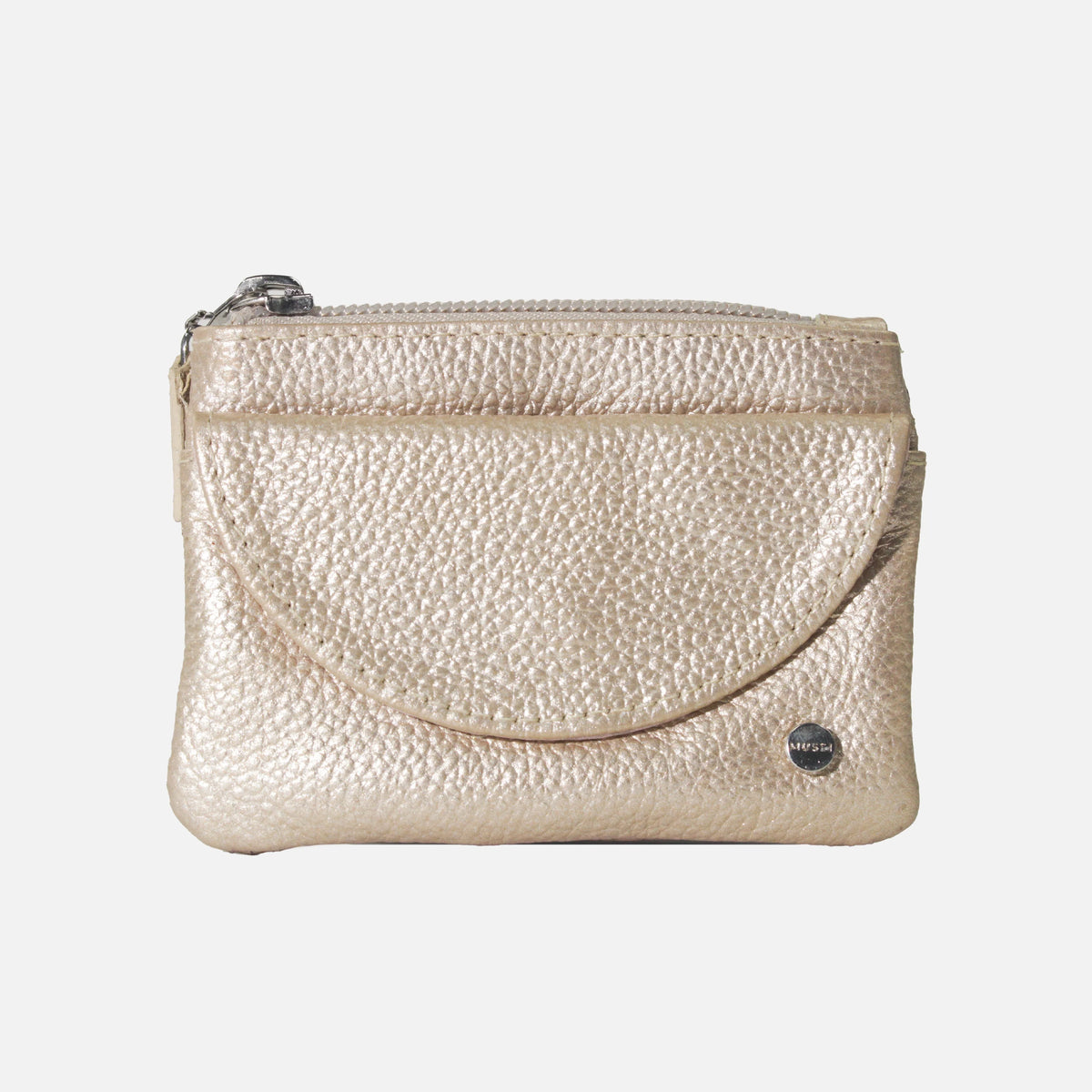 Monedero cabo de cuero para mujer - Oro