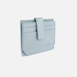 Tarjetero menina de cuero para mujer - Celeste