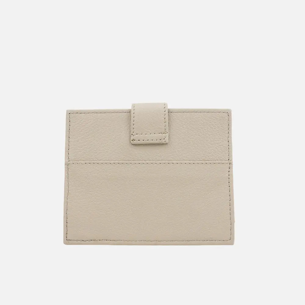 Tarjetero menina de cuero para mujer - Beige