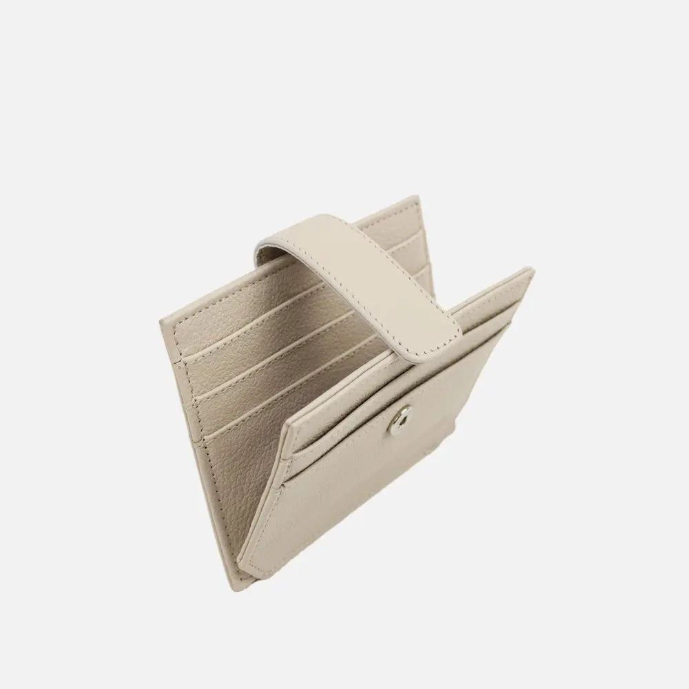 Tarjetero menina de cuero para mujer - Beige