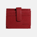 Tarjetero menina de cuero para mujer - Rojo