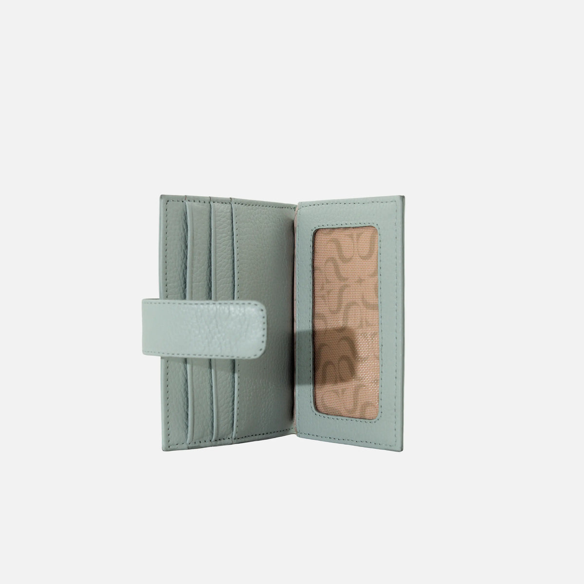 Tarjetero menina de cuero para mujer - Menta