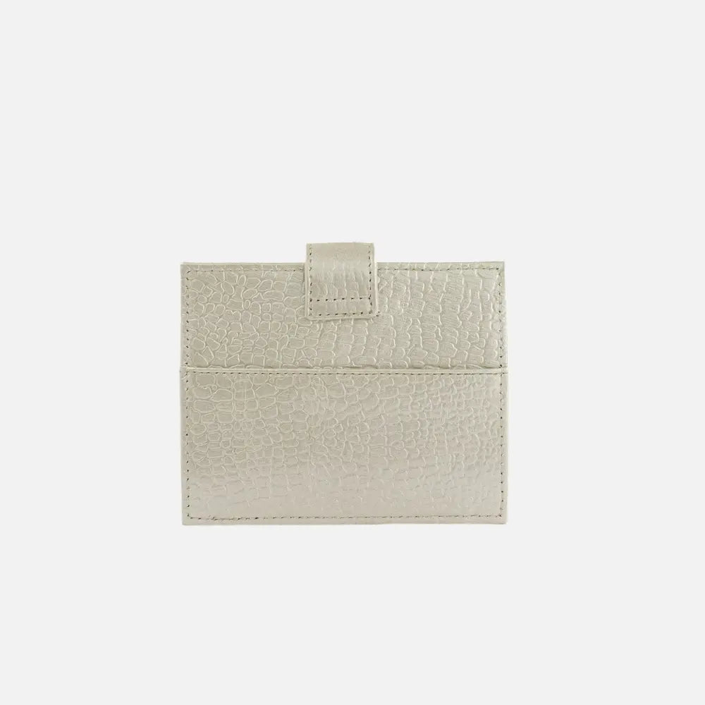 Tarjetero menina de cuero para mujer - Oro