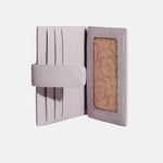 Tarjetero menina de cuero para mujer - Rosado