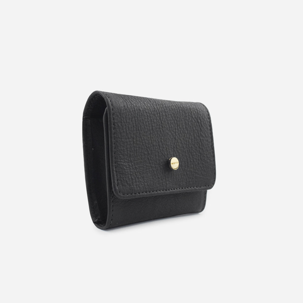 Porta audifonos olivia de cuero para mujer - Negro