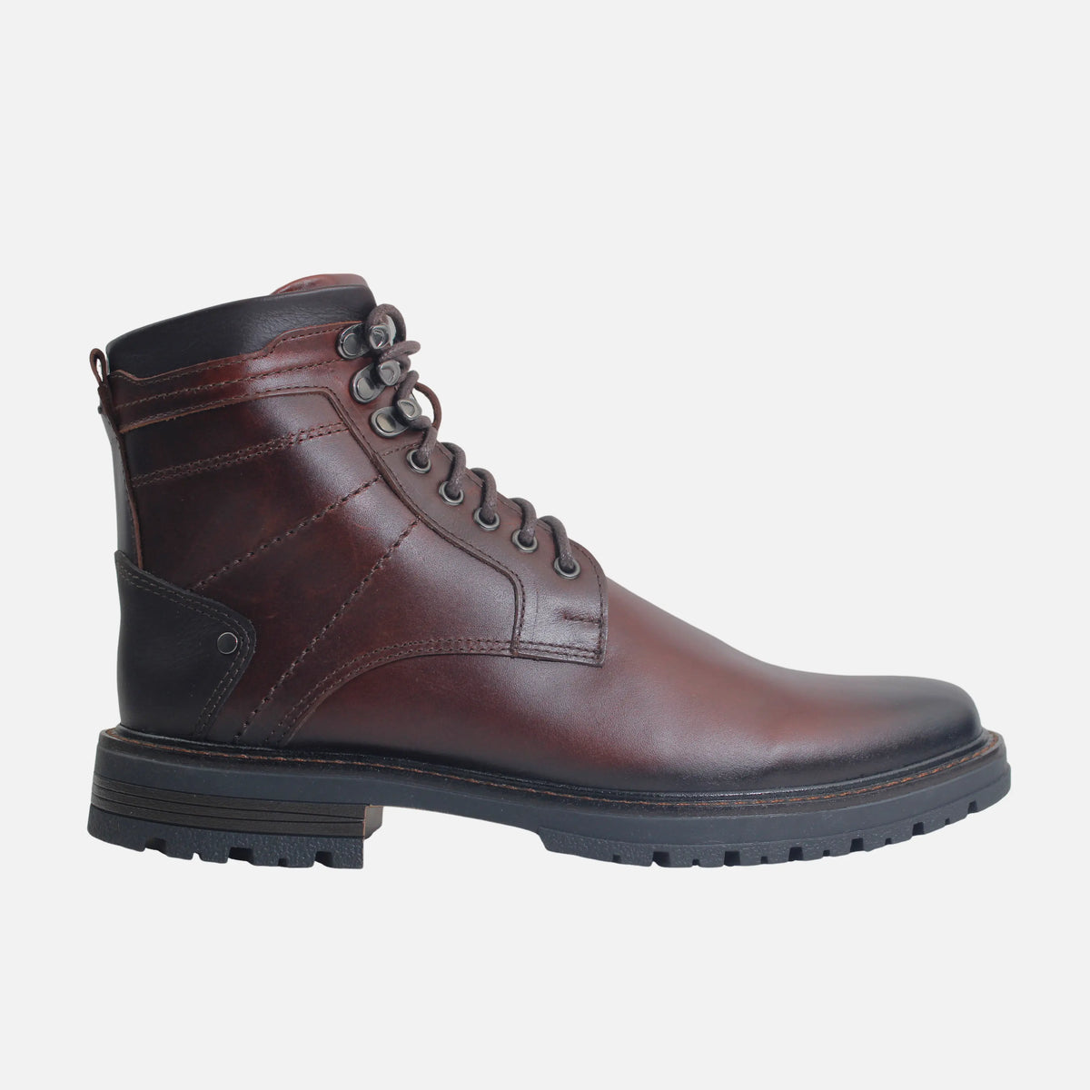 Botin tractorado marcelo de cuero para hombre - Brandy
