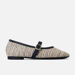 Baleta plana calabash de sintético para mujer - Negro